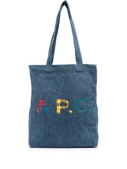 A.P.C.: Голубая сумка-шоппер  Lou