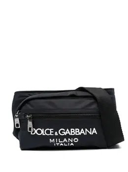 Dolce & Gabbana: Синяя поясная сумка 