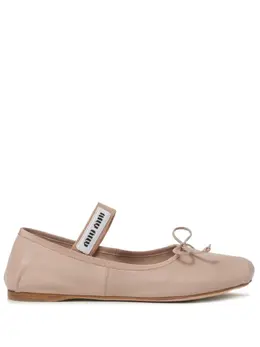 Miu Miu: Розовые балетки 