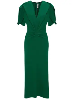 Victoria Beckham: Платье с v-образным вырезом 