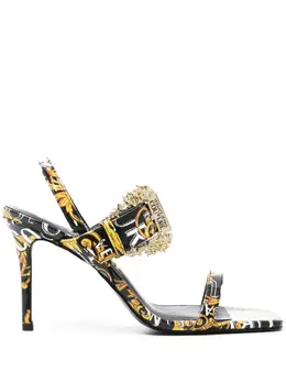 Versace Jeans Couture: Чёрные сандалии 