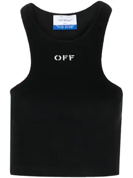 Off-White: Топ кроп-топ 