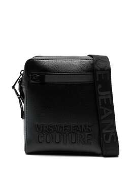 Versace Jeans Couture: Чёрная сумка через плечо 