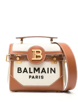 Balmain: Коричневая сумка через плечо  B-Buzz 23