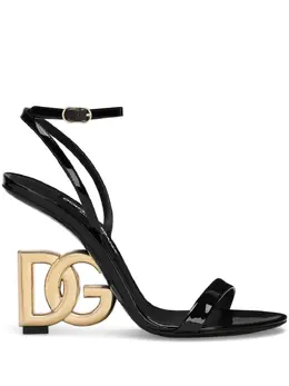 Dolce & Gabbana: Чёрные сандалии 
