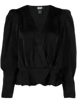 DKNY: Атласная блуза 