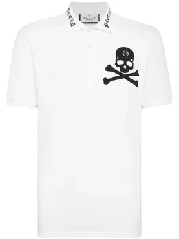 Philipp Plein: Поло  Skull с принтом