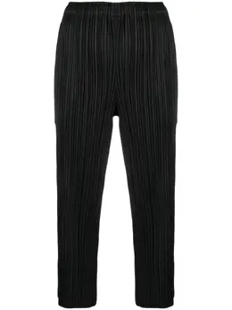 Pleats Please Issey Miyake: Чёрные брюки 