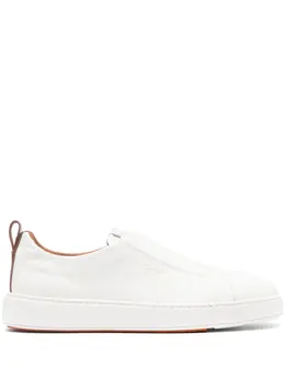 Santoni: Белые мокасины 