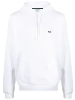 Lacoste: Белая толстовка 