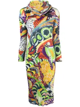 Pleats Please Issey Miyake: Платье миди 