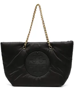 Tory Burch: Чёрная сумка-шоппер  Ella