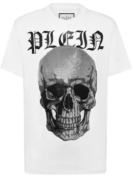 Philipp Plein: Футболка  Skull со стразами