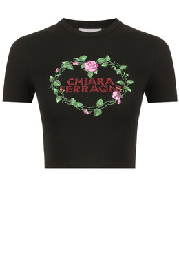 CHIARA FERRAGNI: Чёрная футболка 