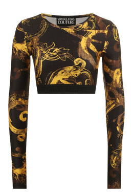 VERSACE JEANS COUTURE: Чёрный топ 