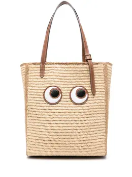 Anya Hindmarch: Бежевая сумка-шоппер 