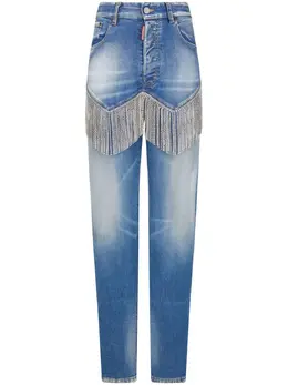 Dsquared2: Джинсы бахромой 