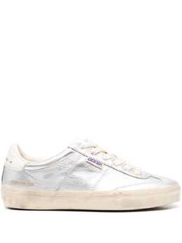 Golden Goose: Серебристые кроссовки  Star