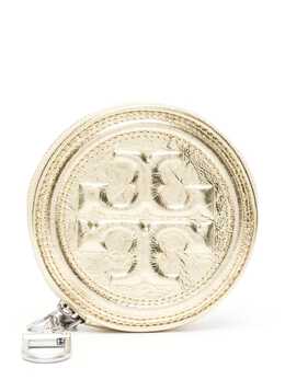Tory Burch: Серебристый кошелёк  Fleming