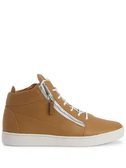 Giuseppe Zanotti: Коричневые кроссовки  Frankie
