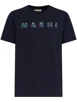 Marni: Футболка с принтом 
