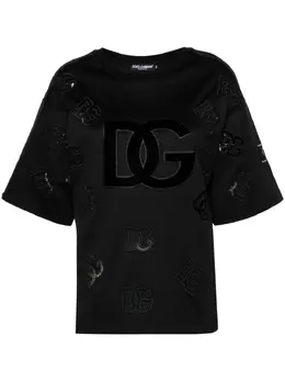 Dolce & Gabbana: Хлопковая футболка  DG