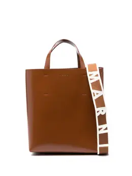 Marni: Коричневая сумка-шоппер  Museo