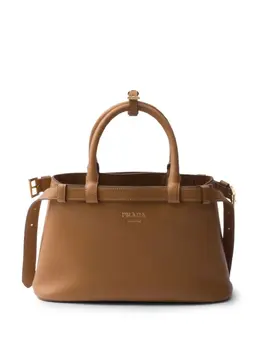 Prada: Коричневая сумка-шоппер 