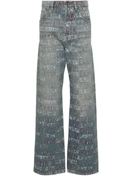 Lanvin: Джинсы с принтом 