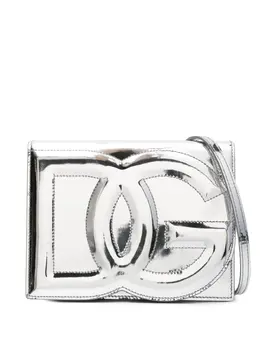 Dolce & Gabbana: Серебристая сумка через плечо  DG