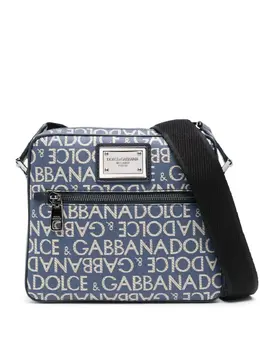 Dolce & Gabbana: Голубая сумка через плечо 