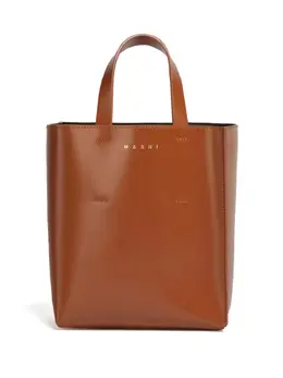 Marni: Коричневая сумка-шоппер  Museo