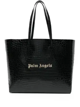 Palm Angels: Чёрная сумка-шоппер 