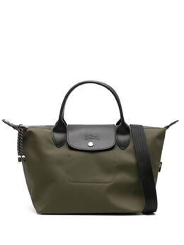 Longchamp: Зелёная сумка  Le Pliage