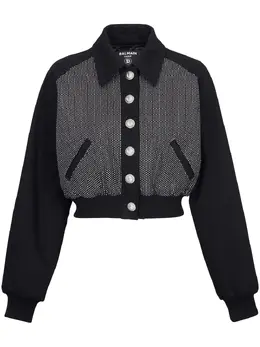 Balmain: Чёрная куртка 