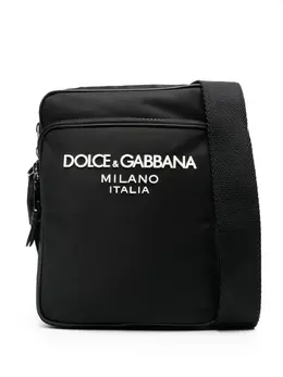 Dolce & Gabbana: Чёрная сумка через плечо 