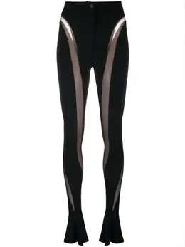 Mugler: Чёрные брюки 