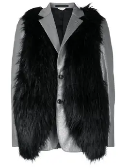 Comme des Garçons Homme Plus: Пиджаки из искусственного меха 