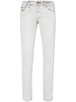 Philipp Plein: Светлые джинсы  Skull