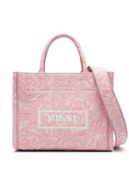 Versace: Светлая сумка-шоппер  Barocco