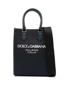 Dolce & Gabbana: Синяя сумка-шоппер 
