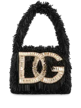 Dolce & Gabbana: Чёрная сумка через плечо  Crystal