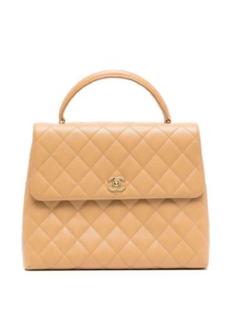 CHANEL Pre-Owned: Бежевая сумка-шоппер 