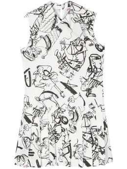 Charles Jeffrey Loverboy: Платье с абстрактным принтом 