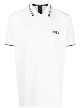 BOSS: Белое поло 