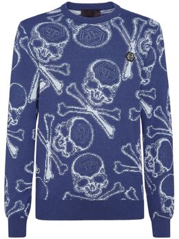 Philipp Plein: Хлопковый свитер  Skull