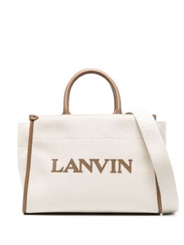 Lanvin: Белая сумка-шоппер  In&Out