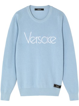 Versace: Голубой свитер 