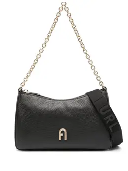 Furla: Чёрная сумка через плечо 