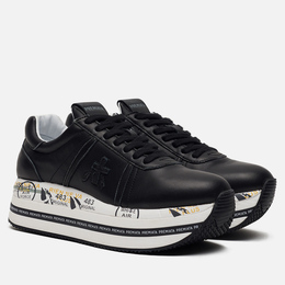 Premiata: Чёрные кроссовки  Beth